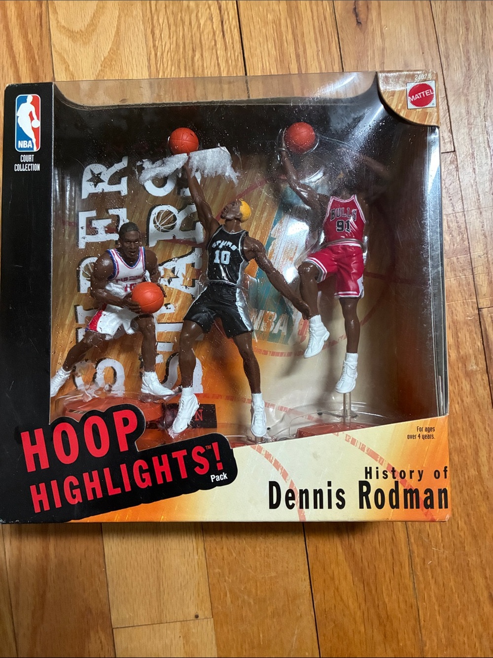 1999 Mattel Dennis Rodman Hoop Highlights Pack - Black, Red, White